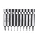 BROPPE 10Pcs Magnetic Hexagon Hex Screwdriver Bits H1.5/H2/H2.5/H3/H4/H5/H6 1/4 Inch Hex Shank Screwdriver Set For Bosch