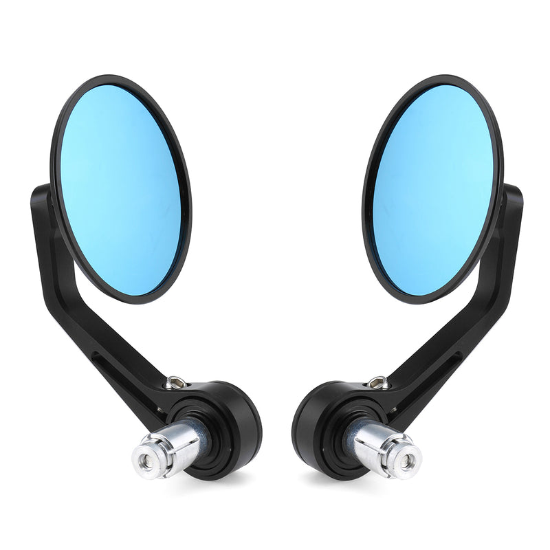 7/8inch Round Handlebar Rearview Mirrors Universal Motorcycle Handle Bar End Cafe Racer