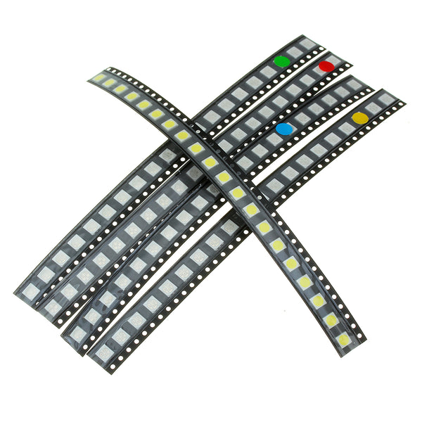 1000Pcs 5 Colors 200 Each 5050 LED Diode Assortment SMD LED Diode Kit Green/RED/White/Blue/Yellow