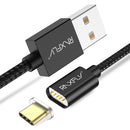 RAXFLY 2.4A Magnetic Type C Braided Charging Data Cable 1M For Onplus 6 5t Xiaomi Mi8 Mi A1 S9