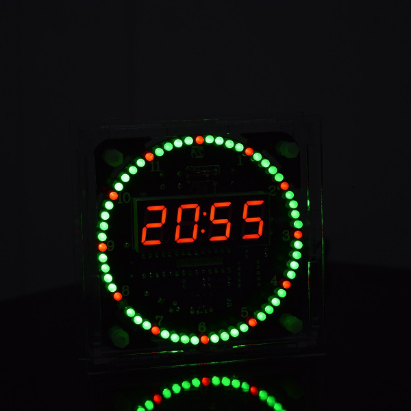 Geekcreit? Upgrade DIY EC1515B DS1302 Light Control Rotation LED Electronic Clock Kit Size 81x81x2mm