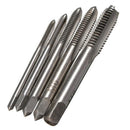 Doersupp 5pcs M3-M8 HSS Spiral Point Machine Screw Plug Tap Metric Straight Flute Thread Hand Tool