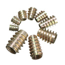 5Pcs M6x20mm Hex Drive Screw In Threaded Insert For Wood Type E
