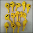 12Inches Random Smile Balloon Festive Balloon Cartoon Expression Balloon Yellow Inflatable Toys