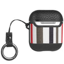 HOCO Cloth+Leather Shockproof Dust-Proof Earphone Storage Case with Hook for Apple Airpods 1 Airpods 2