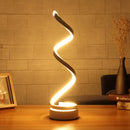 Dimmable Creative Design Curved LED Bedside Study Bedroom Desk Table Lamp Remote Control