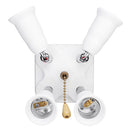 E27 To Four E27 Bulb Adapter Light Socket Lampholder with ON OFF Chain Switch AC100-250V