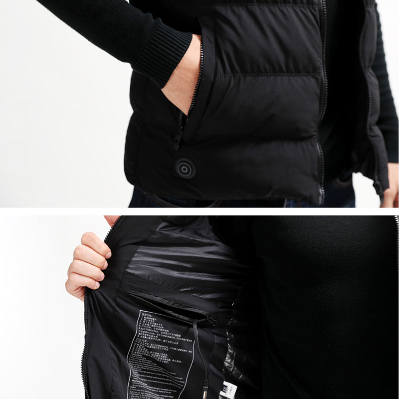 Winter Electric Battery Heating USB Sleeveless Vest Temperature Outdoor Jacket
