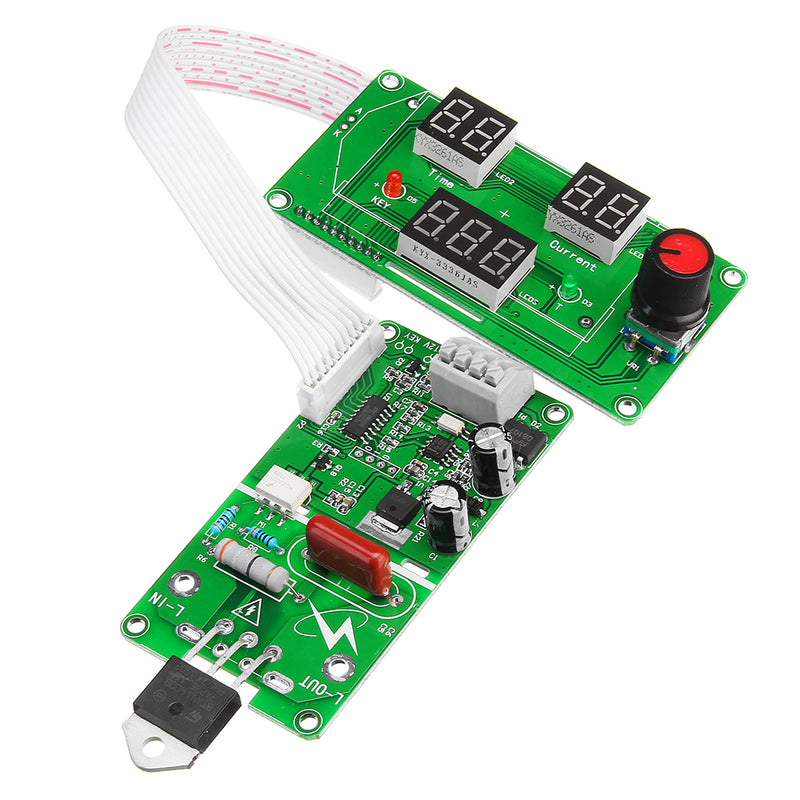 40A/100A Spot Welding Machine Time Current Controller Control Panel Board Adjust Time and Current Mo
