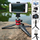Mini Multi-angle Rotation Handheld Selfie Stick Tripod for Sports Camera Tabletop Smartphones With Phone Clip