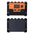LCD Display 12V/24V Auto Solar Charge Controller PWM Controller Dual USB Controller For PWM Solar Panel 10A-30A
