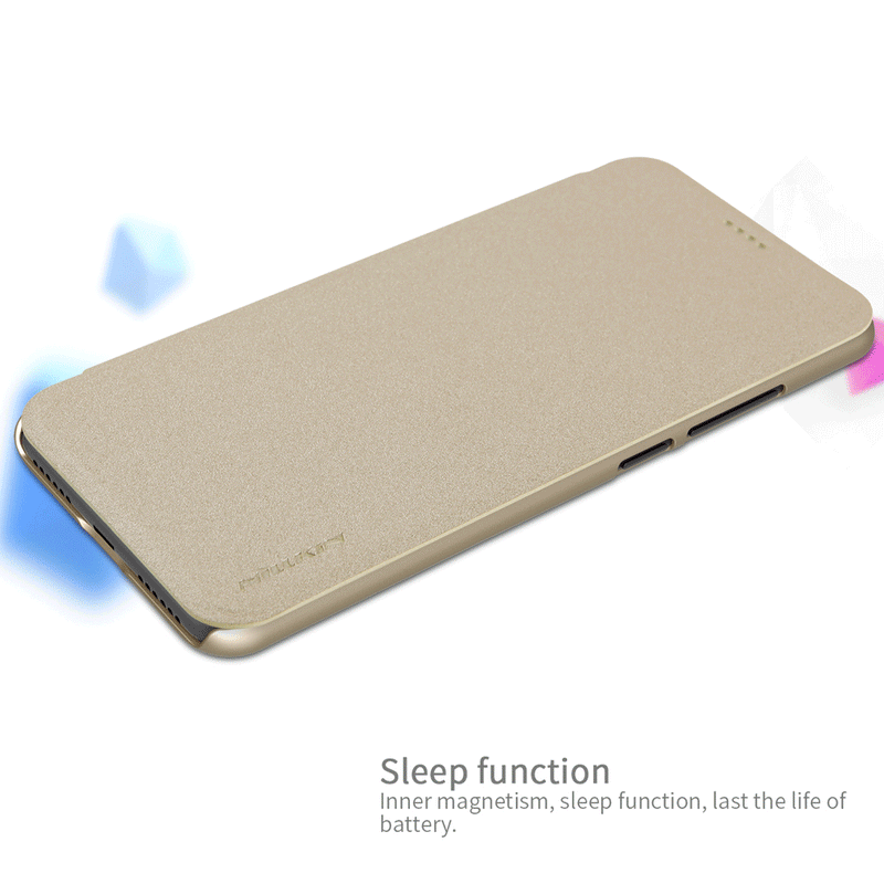 NILLKIN Sparkle Flip Smart Sleep PU Leather Protective Case For Xiaomi Redmi Note 6 Pro