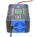 FOXSUR 12/24V 8A/4A Touch Screen Pulse Repair LCD Battery Charger Blue For Car Motorcycle Lead Acid Battery Agm Gel Wet