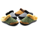 Men's Winter Suede Fur Lined Warm Slippers Indoor Outdoor Casual Cotton Shoes