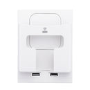 MoesHouse Wall Socket Electric Qi Wireless Charger 5W Dual USB Port Mobile Phone Holder EU/UK Style