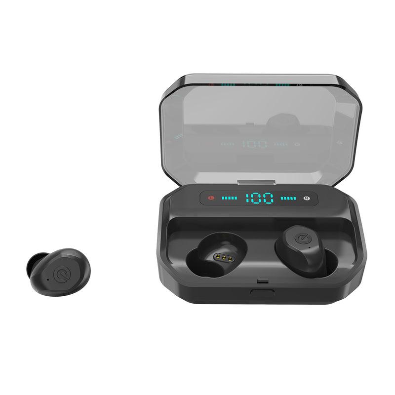 Dual bluetooth 5.0 TWS Wireless Earphone Digital Display IPX7 Waterproof In-ear Headphone with Mic Charging Box