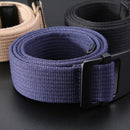 ZANLURE 120cm Adjustable Canvas Tactical Belt Leisure Waist Belts with Zinc Alloy Buckle