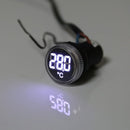 3pcs 22mm AC 50-380V Thermometer Indicator White Light LED Digital Display Temperature Measuring Induction Ranging -20-199