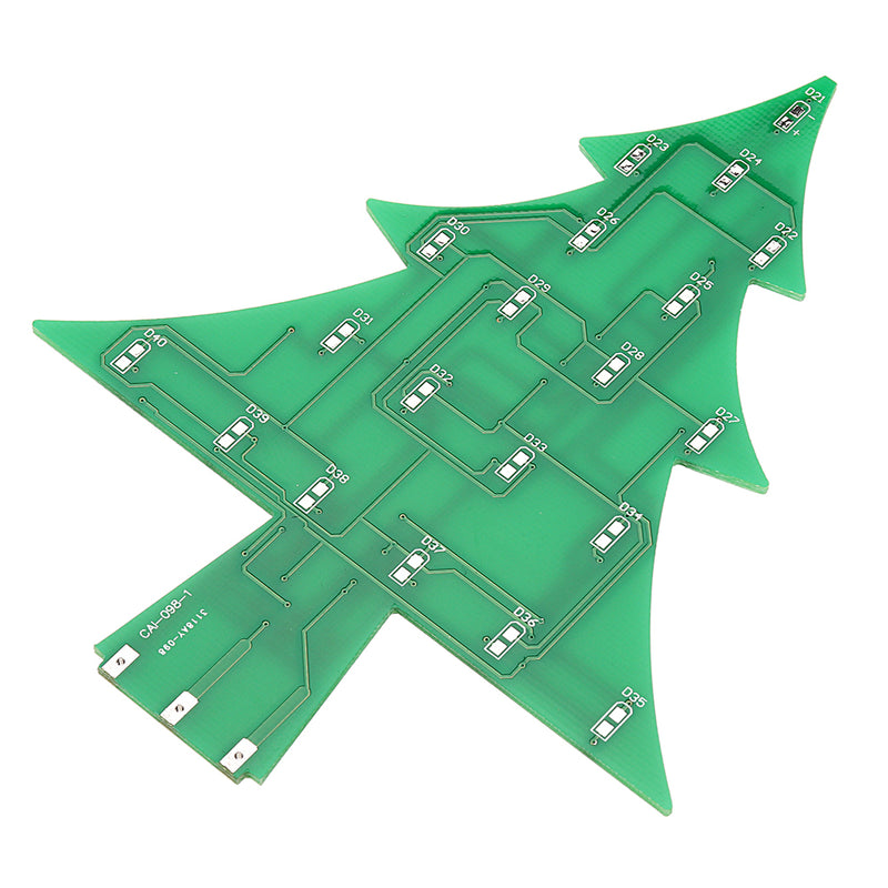 DIY LED Flash Kit Colorful Light Patch Stereo Christmas Tree with Music Electronic Learning Kit