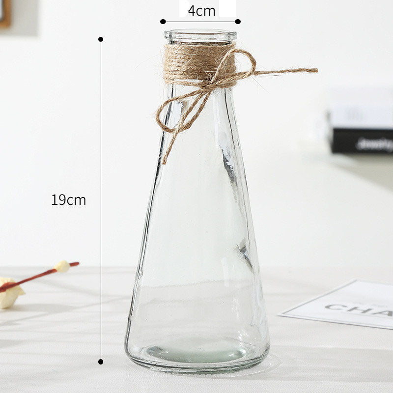Transparent Glass Vases Living Room Table Decor