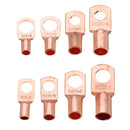 60Pcs SC Bare Terminals lug Tinned Copper Tube Lug Ring Seal Battery Wire Connector Bare Cable Crimped/Soldered Terminal Kit