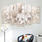 5 Panels Love Flowers Decorations Wall Art Print Pictures Canvas Wall Paintings Unframed For Home