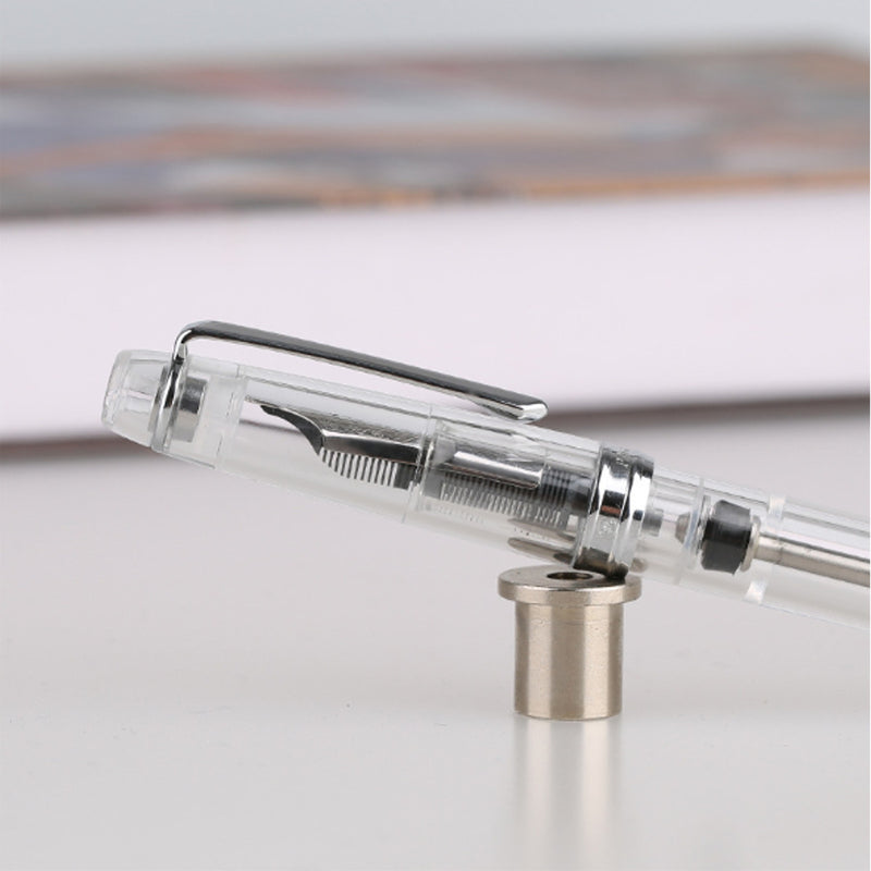 PENBBS 268 Transparent Resin Vacuum Filling Fountain Pen Fine Nib
