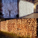 2M*3M 288LED Outdoor Christmas Xmas Wedding Party Fairy String Curtain Hanging Window Light EU Plug