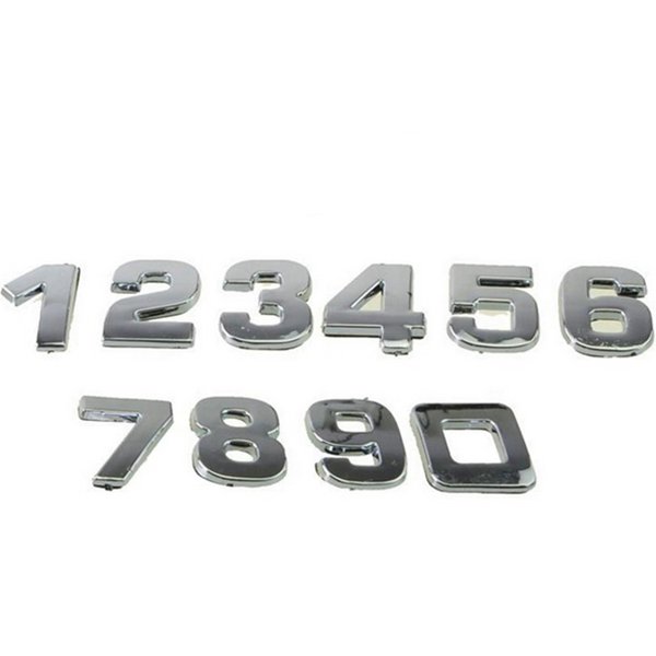 3D Emblem Badge Sticker Number Letter DIY Sticker