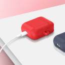 TOTU Anti-Dust Soft Silicone Wireless Bluetooth Earphone Storage Protective Case with Hook for AirPods 2 / AirPods 1