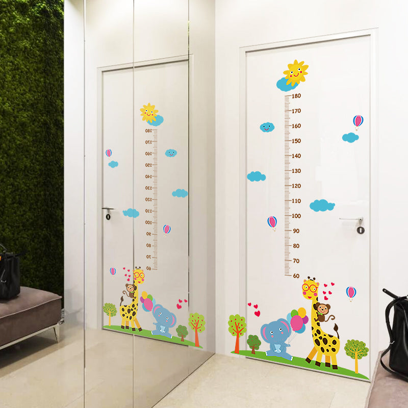 Miico SK9340 Giraffe And Elephant Painting Heights Sticker Children's Room And Kindergarten Decorative Wall Sticker