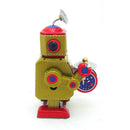 Classic Vintage Clockwork Wind Up Drum Playing Robot Reminiscence Children Kids Tin Toys With Key