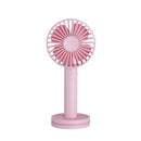 Portable Creative Macaron Design USB Rechargeable 2 Modes Desktop Handheld Fan with Mirror Base