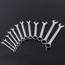 72 Teeth Chrome Vanadium Steel Fixed Head Ratchet Spanner Wrench Open End Ring Tool