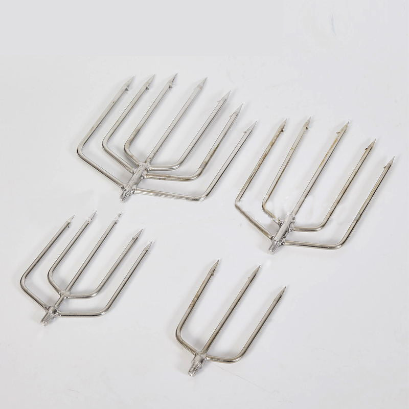 ZANLURE 1pc Stianless Steel 3-7 Prong Harpoon Fish Fork Fishing Ice Breaker Accessory Tackle Tool