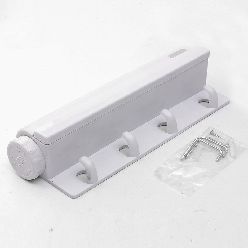 4x3.2m Wall Mounted Indoor Washing Cloth Hanger Laundry 4 Line Airer Dryer Retractable