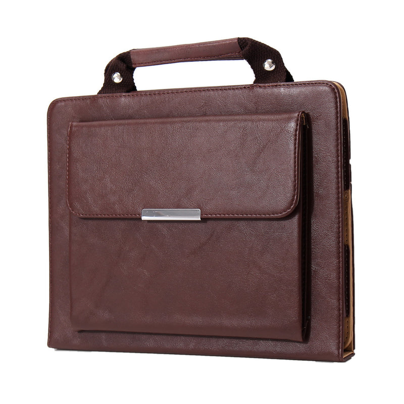 PU Leather Stand Case with Handle & Storage Compartment for iPad 2 3 4 - Perfect for Travel