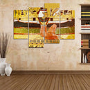 Miico Hand Painted Four Combination Decorative Paintings Ancient Egyptian Woman Wall Art For Home Decoration