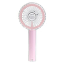 2 In 1 USB Rechargeable Mini Handheld Fan Small Desk Personal Portable Fan Table Fan Mirror Cooling Electric Fan Supplementary Light Function
