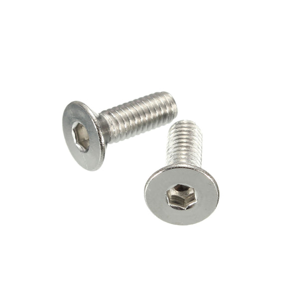 Suleve M4SH2 50pcs Metric M4 Stainless Steel Countersunk Flat Head Hex Socket Cap Screw Bolts