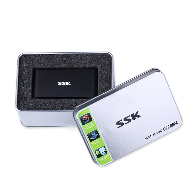 SSK SCRM630 Aluminum Alloy All-in-One USB 3.0 to Micro SD TF CF SD Card Reader