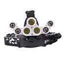 XANES 2201 3200LM 3*T6 LED + 4* XPE LED 4 Modes Headlamp 3*18650 Battery USB Interface