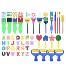 47Pcs DIY Child Painting Tool Kit Roller Mold Sponge Educational Drawing Toys Gift