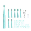 USB Intelligent Electric Toothbrush Portable Waterpoof Sonic Powerful Vibration Toothbrush Soft Brush Tooth Cleaner for Kids