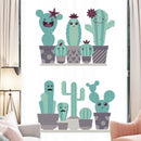 Miico FX82028 Cartoon Wall Sticker Cactus Printing Sticker Glass Door Wall Decoration Stickers DIY Sticker