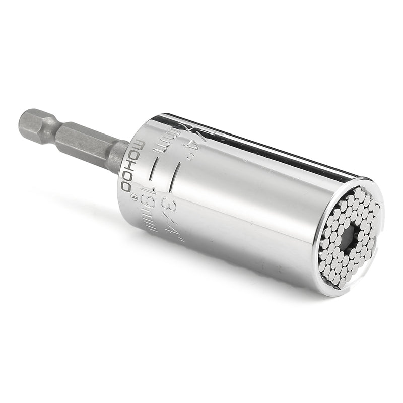 MOHOO 2 Pcs Socket Set 7-19mm Universal Key Tools Torque Ratchet Wrench Set