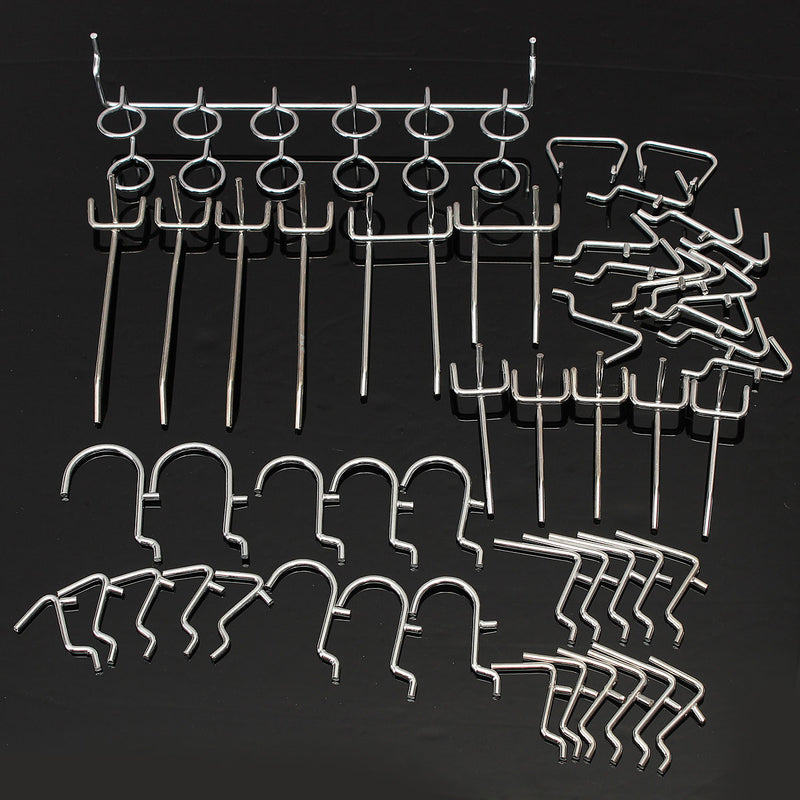 50Pcs Pegboard Display Hooks Assortment Kit  Store Organizing Tools
