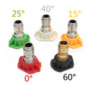 2600PSI High Pressure Water Gun Adapter With 5pcs GMP2.5 Spray Nozzles Tips for Watering Tools
