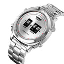 SKMEI 1531 Creative Drum Watch Stainless Steel Waterproof Business Men Watch Quartz Watch