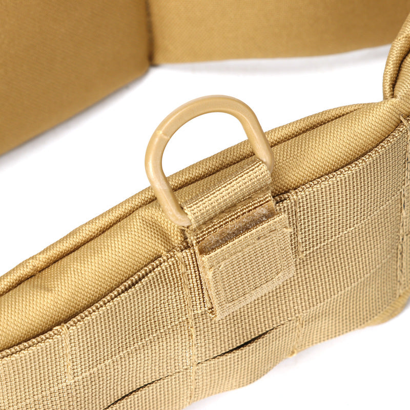 Khaki Tactical Molle Waist Belt Outdoor Camping Hunting CS Adjustable Soft Padded Belt Army Convenient Combat Girdle